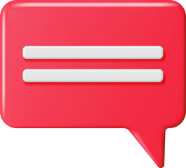 3D Blank Speech Bubble