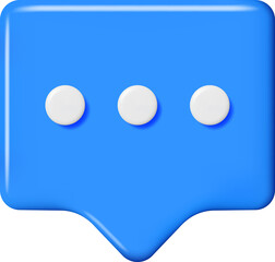 3D Blank Speech Bubble