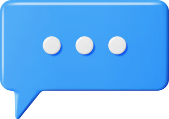 3D Blank Speech Bubble