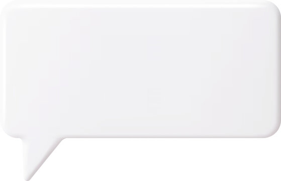 3D Blank Speech Bubble