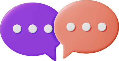 3D Blank Speech Bubble