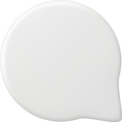 3D White Blank Speech Bubble