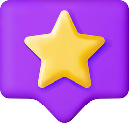 3D Glossy Yellow Five Stars Rating in Bubble