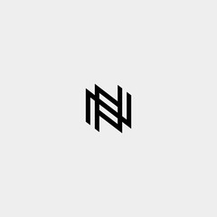 Simple N Line Logo Design 