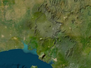 Sud-Ouest, Cameroon. Low-res satellite. No legend