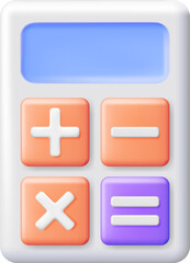 Fototapeta premium 3D Modern Calculator