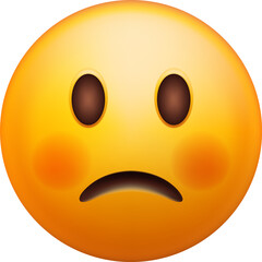 3D Yellow Sad Emoticon