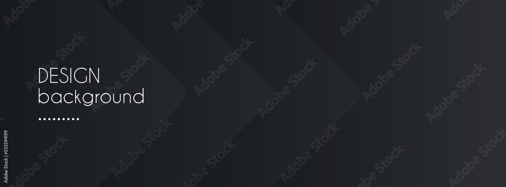 Canvas Prints black abstract vector long banner. minimal background with arrows and copy space for text. facebook 