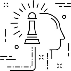 Mindset Line Vector Icon