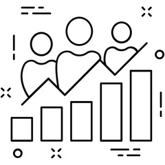 Growth Chart Line Vector Icon