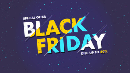 Fototapeta premium Special offer black friday banner design