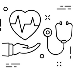 Health Care Line Vector Icon