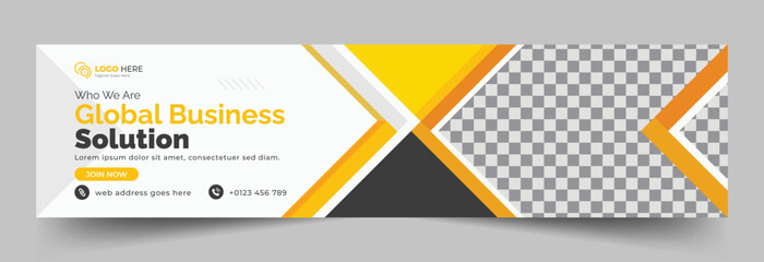 Fototapeta premium Business solution agency linkedin banner template