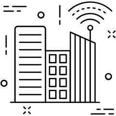Building Line Vector Icon