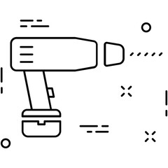  Drill Line Vector Icon 