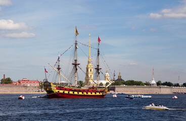 A replica of the wooden 