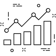 Analytics Line Vector Icon