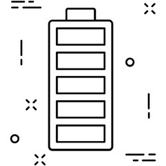 Battery Line Vector Icon