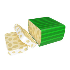 Tempeh 3D  Illustration Icon