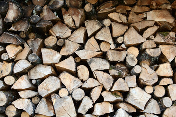 Firewood stacked in a pile