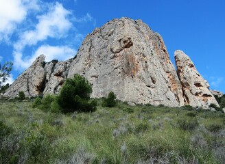 formation in the mountains Sierra de Cabreras Sax Alicante Spain