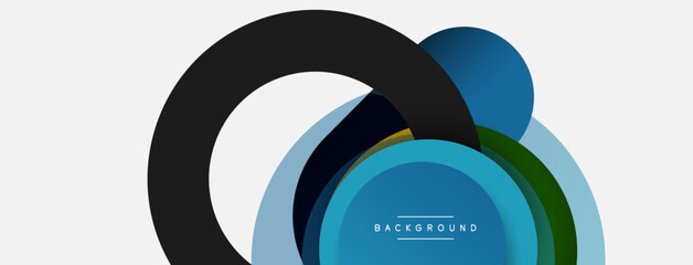 Circle and round shapes abstract background. Vector illustration for wallpaper banner background or landing page