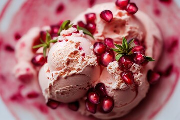 The ice cream of your dreams, pomegranate. Digital art - more tasty than the real thing - If that's even possible