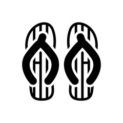 Black solid icon for thongs