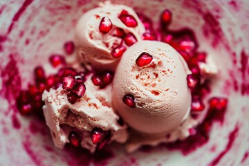 The ice cream of your dreams, pomegranate. Digital art - more tasty than the real thing - If that's even possible