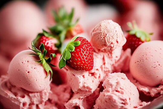 The ice cream of your dreams, strawberry. Digital art - more tasty than the real thing - If that's even possible