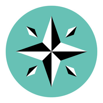 Compass Rose vector illustration.