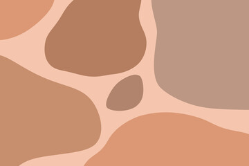 simple pastel brown background with abstract shapes and free space