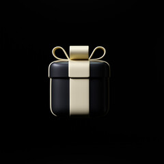 3d rendering Black friday sale background. banner,poster,podium on black background.