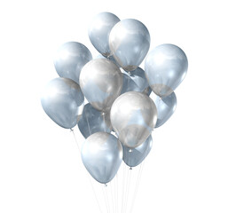 White air balloons on a transparent background © daboost