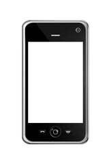 Smartphone isolated on transparent background