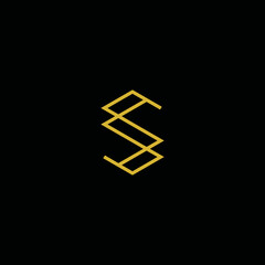 Simple Elegant S Vector Logo Design 