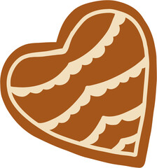 doodle freehand sketch drawing of ginger bread cookie.