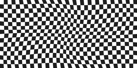 The checkerboard pattern is seamless and twisted. Can be extended indefinitely. Suitable for packaging, print, decor and stylish design. Slightly twisted checker convex.