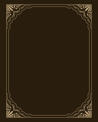 Floral vector frame and page decoration. ornaments and line art for greeting cards, wedding invitations, ornate frames