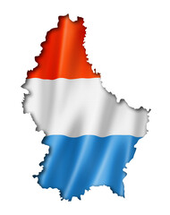 Obraz premium Luxembourg flag map