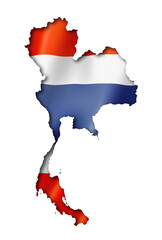 Fototapeta premium Thai flag map