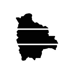 Black solid icon for bolivia