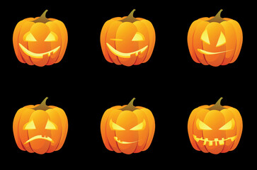 Halloween Set of pumpkin for holiday