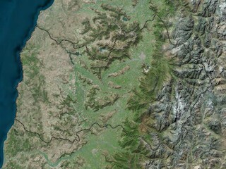 Region del Libertador General Bernardo O'Higgins, Chile. High-res satellite. No legend