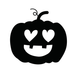 Pumpkin icon vector illustration isolated on white background. Pumpkin silhouette design.