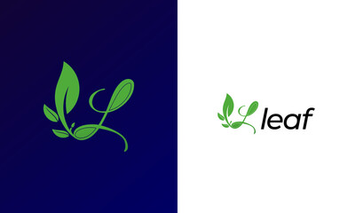 L monogram logotype for  leaf inspiration