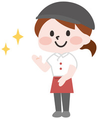  飲食店の店員さん(洋風) 