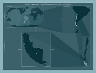 Magallanes y Antartica Chilena, Chile. Described location diagram © Yarr65