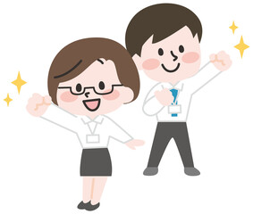 やる気キラキラの会社員 