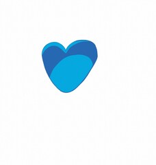 heart on blue background color of your heart